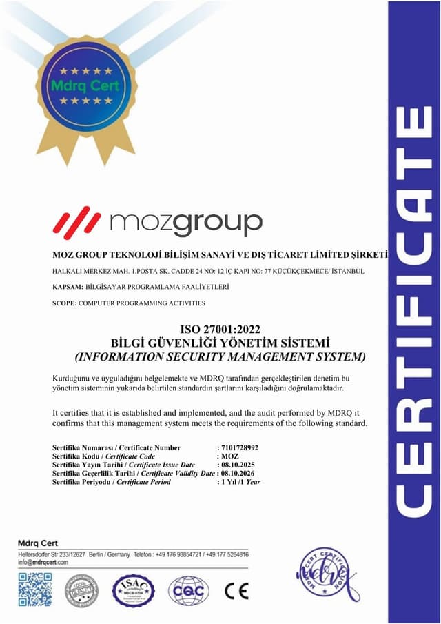 ISO/IEC 27001 — Bilgi Güvenliği Yönetim Sistemi